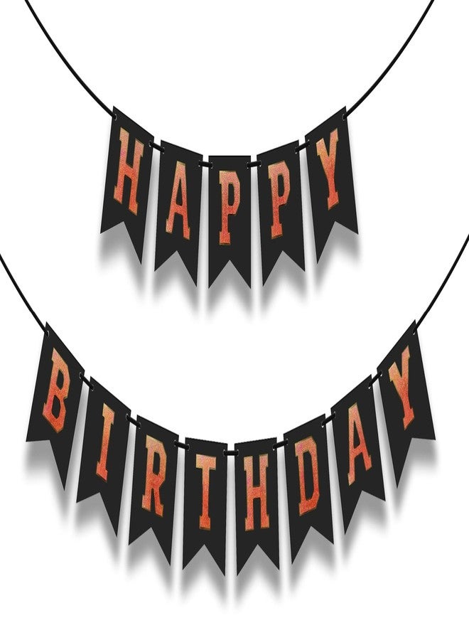 Arnavira Happy Birthday Banner/Bunting with Holographic 3d Effect For Kids, Boys, Girls, Wife, Husband Birthday Celebration Party (Red) - Image 1